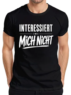 Produktbild von Interessiert Mich Nicht Lustig Spruch Sarkasmus Statement Ironie Herren T-Shirt, Schwarz, XL