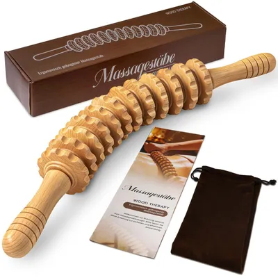 Image de Bloc de massage en bois pour la relaxation musculaire - Bois de hêtre
