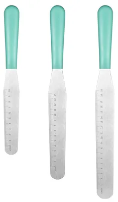 Productafbeelding van Solidchoice - Set van 3 Icing Spatula's van RVS voor Taartdecoratie