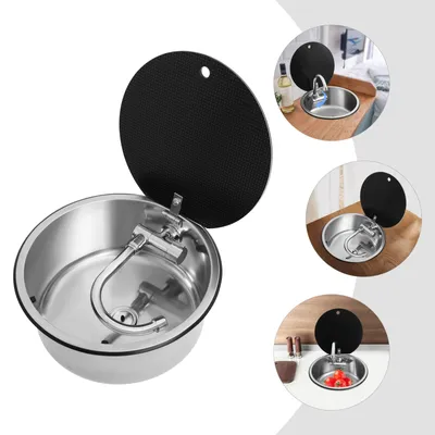 Image de Caravane Évier de cuisine RV avec robinet rabattable (D*H:34*15cm)