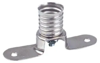 E10 Schraubgewindehalter, Kunststoff, silber, 1 Stück