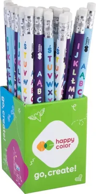 Zdjęcie produktu dla Ołówek trójkątny jumbo 2B (24szt) HAPPY COLOR