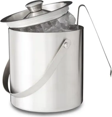 Produktbild von Eiskübel 2 Liter mit Deckel und Zange, Eiswürfelbehälter, Weinkühler