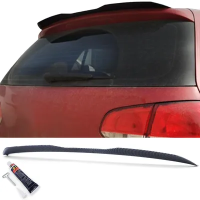 Productafbeelding van Achterspoiler, carbonlook, voor VW Golf 6, 7, GTI, GTD, R, modeljaren 2009-2020