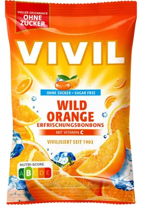 Obrázok produktu pre VIVIL® 2369 VIVIL® Wild Orange ohne Zucker Bonbons 120,0 g