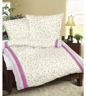 Image de Housse de couette en coton - 140x200 cm. Taie d'oreiller - 70x90 - violet