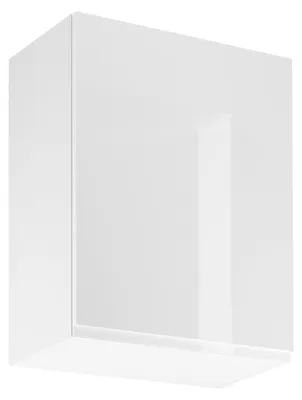 Obrázek produktu pro Horní kuchyňská skříňka ARBOR - šířka 60 cm, lesklá bílá / bílá, pravé provedení