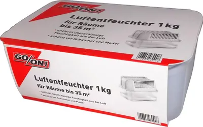 Produktbild von GO/ON Luftentfeuchter Gerät für Räume bis 35 m², 1,7 l, nachfüllbar  + 1kg Salzg...