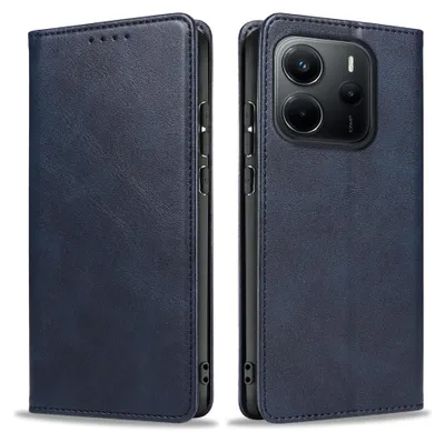 Produktbild von Handyhülle für Xiaomi Redmi Note 14 5G Kunstleder Flip Cover Hülle Klapphülle Case Kartenfach Farbe: Blau