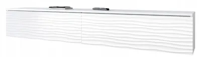 Obrázek produktu pro Lowboard APOLLO II RTV skříňka 180 cm police pod TV, komoda MDF, vlna - bílá