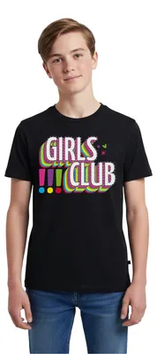 Produktbild von Spreadshirt Die Drei Ausrufezeichen Girls Club Teenager Premium T-Shirt, 158/164 (12 Jahre), Schwarz