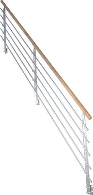 Produktbild von Treppengeländer Modell Kos Gerade-15 Stufen-Design-Eiche-Unbeschichtet