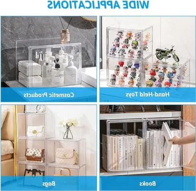 Transparanter Acryl Displaykasten für Sammlerstücke - Vitrine mit Magnetischer Tür, Staubdichtes Plexiglas für