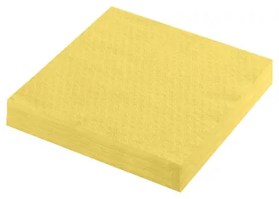 Produktbild von 200x Servietten Prägeservietten 1-lagig 33 x 33 cm gelb