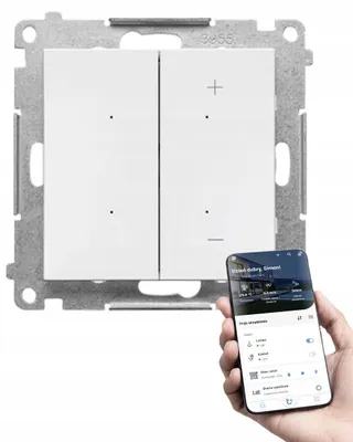 Zdjęcie produktu dla Simon 55, ściemnialnik LED Wi-Fi, 2–250 W, do montażu wpuszczanego