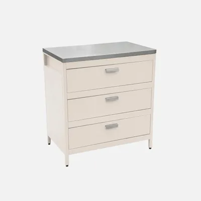 Produktbild von sweeek - Outdoor-Küche aus Stahl mit 3 Schubladen L 80 cm - Beige