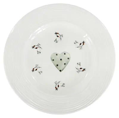 Produktbild von Croft Adventsbeeren Porzellan Dessertteller 20,5cm, grün/rot
