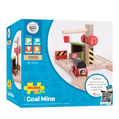 Produktbild von Bigjigs Rail Steinkohlebergwerk mit Kran