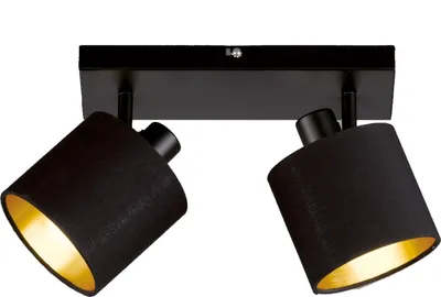 Image de Projecteur de plafond TOMMY 2 flammes noir R80332079