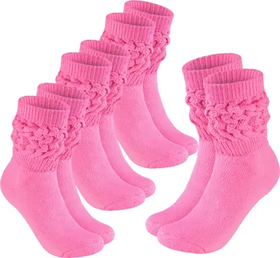 Image de Chaussettes BRUBAKER Slouch - Chaussettes de sport pour femmes, rose, taille 39-42, 4 paires