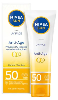 Produktbild von NIVEA SUN Anti-Age Q10 Anti-Falten Gesichtscreme LSF 50 50 ml