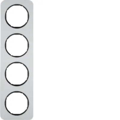Produktbild von Berker 10142184 Rahmen Alu/schwarz Berker R.1