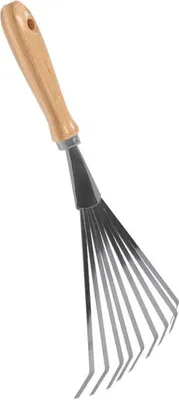 Produktbild von Hand-Laubrechen - 9 Zinken - Verzinkter Stahl - Eschenholzgriff
