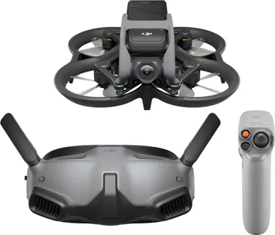 Produktbild von DJI Avata Explorer Combo, 4 Rotoren, 48 MP, 3840 x 2160 Pixel, 27 m/s, 2420 mAh, Schwarz, Grau