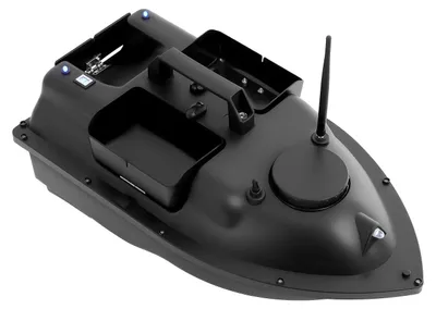 Produktbild von Funk Futterboot - Köderboot 500 m Reichweite - 3 Kammern - ABS Kunststoff - Ferngesteuertes Bait Boat zum Angeln - Schwarz
