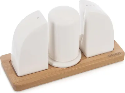 Produktbild von Salz- und Pfefferstreuer aus Porzellan mit Ständer WHITELINE 4-tlg.