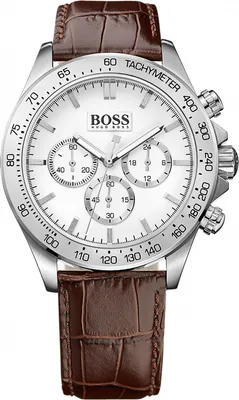 Immagine prodotto di Hugo Boss Ikon Chronograph orologio da uomo cinturino in pelle marrone