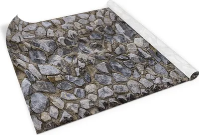 Immagine prodotto di Parete di pietra - pellicola adesiva in PVC per mobili - pellicola per rinnovo mobili - pellicola autoadesiva per mobili - cucina - armadi - pellicola decorativa per mobili - 100x50 cm