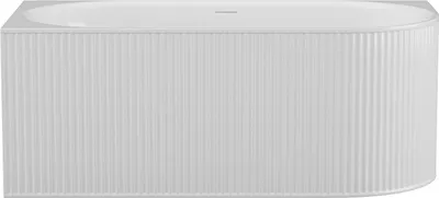 Produktbild von Eckbadewanne gerillt links 170 x 80 x 60 cm Acryl Weiß matt 290 L BARBORI