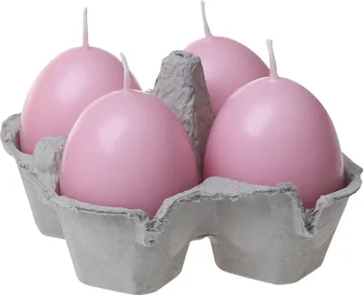 Produktbild von Eierkerzen Rose 55/45 mm, 4er-Pack