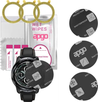 Produktbild von apgo 3 Stück Schutzglas, Matt, kompatibel mit Mobvoi TicWatch Pro 3 LTE Smartwatch, Hybrid 8H, Ersatz für Hartglas, Displayschutzglas, Bildschirmschutz, Displayschutz, kratzfest