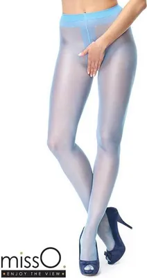 Produktbild von MissO - MI P101 pantyhose open crotch light blue 20den L/X