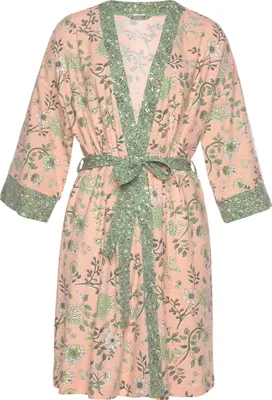 Produktbild von LASCANA Kimono rosa-schilfgrün Größe 32/34