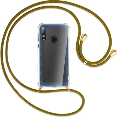 Produktbild von Handykette Backcover-Schutzhülle mit Band (Metall goldfarben) für HTC Desire 19 Plus / 19s - khaki