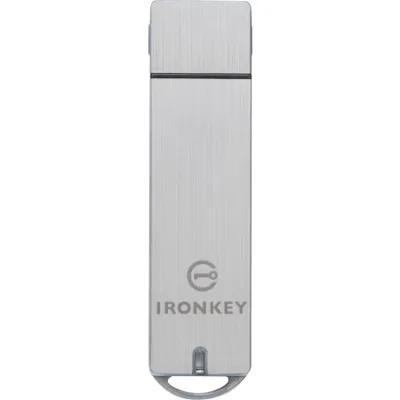 Produktbild von Kingston Technology IronKey 128GB Basic S1000 Encrypted USB 3.0 FIPS 140-2 Level 3, 128 GB, USB Typ-A, 3.2 Gen 1 (3.1 Gen 1), 230 MB/s, Kappe, Silber