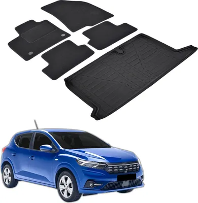 Image de Ensemble Tapis Velours Sur Mesure et Coffre TPE pour Dacia Sandero 3 Depuis 2021