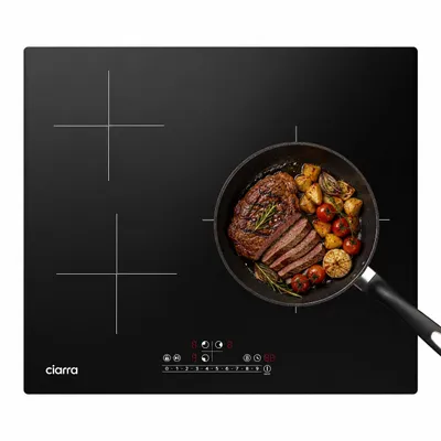 Image de CIARRA Plaque à Induction 3 Zones 6200 W, Plaque de Cuisson Encastrable avec Booster,Tactile Slider, 9 Niveaux de Puissance, Minuterie, Image générée par une IA