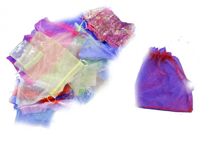 Produktbild von 40x Organzasäckchen Organzabeutel Miniblings Organza Geschenktüte bunt Größenmix