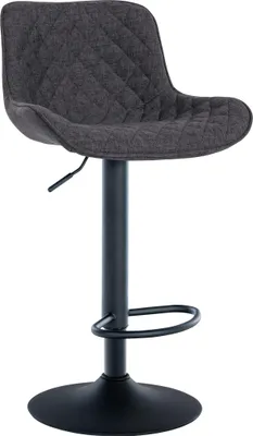 Produktbild von CLP Barhocker Minosa 360 drehbar mit Fußstütze schwarz Material Stoff