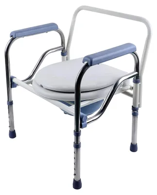 Produktbild von Faltbarer Toilettenstuhl mit Eimer und Armlehnen für Senioren und Schwangere