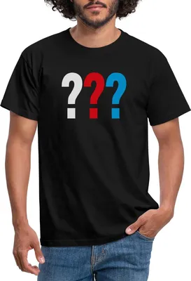 Produktbild von Spreadshirt Die Drei Fragezeichen Logo Männer T-Shirt, XXL, Schwarz