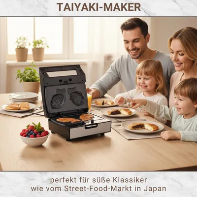Immagine prodotto di Taiyaki Maker | Fisch Waffeleisen mit Wechselplatten Gusto Antihaft