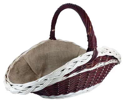 Produktbild von Korb aus Rattan mit Juteauskleidung (Größe L), 60 x 36 x 23/40 cm