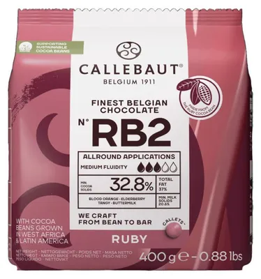 Obrázok produktu pre Čokoláda rubínová RB2 0,4kg 32,8 %