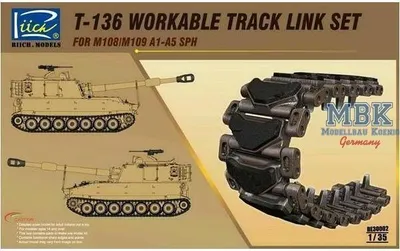 Produktbild von RIICH RII30002 T-136 workable Track for M108 / M109A1 - A5