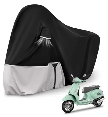 Zdjęcie produktu dla Pokrowiec na motocykl Outdoor, wykonany z wodoodpornego materiału Oxford 420D, przeznaczony dla skuterów Piaggio Vespa GTV GTS GT60/125/200/250/300 (bez schowka)
